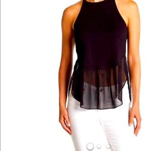 Bcbg hi lo luxury tank w/chiffon. Beautiful!